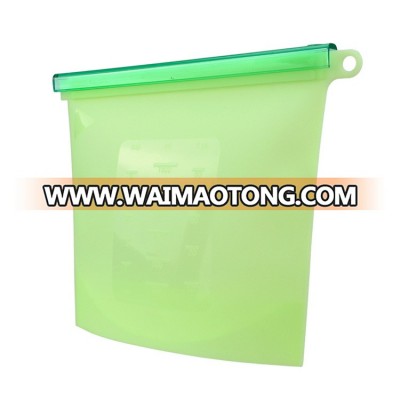 Custom Reusable Silicone Plastic Large Zip Lock Vegetable Liquid food storage bags